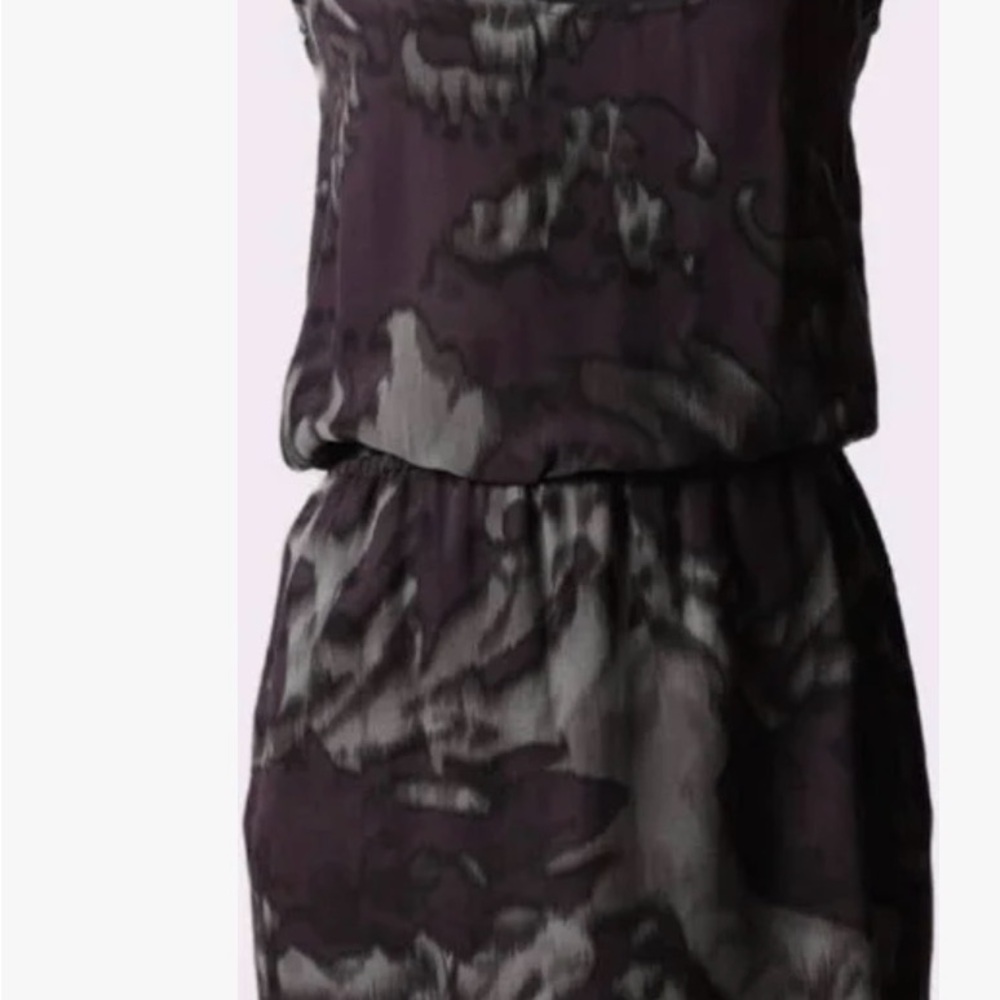 Robert Rodriguez 100% Silk Gray & Purple Mini Dress